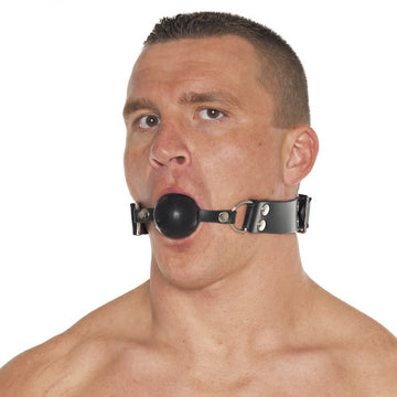 Black Silicone Ball Gag